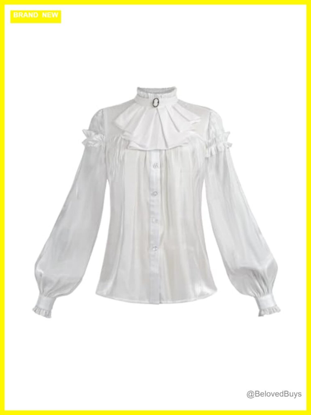 Victorian Gothic Blouse Button Down Renaissance Top Ruffle Tie